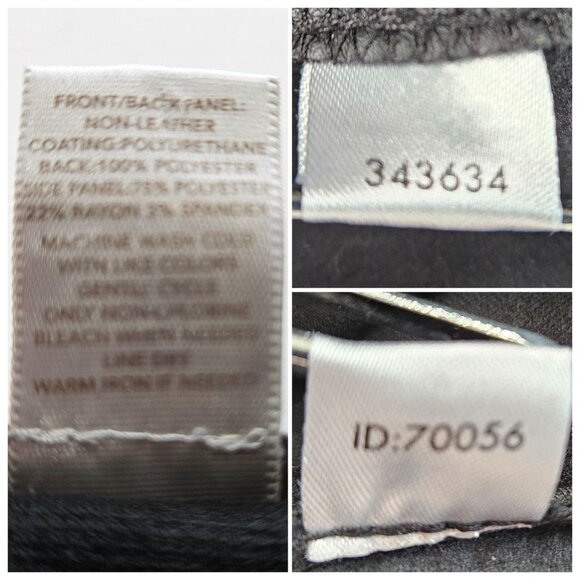 Ann Taylor Loft Women Skirt 8 Medium Black Faux Vegan Leather Short Midi Zipper - Picture 6 of 8